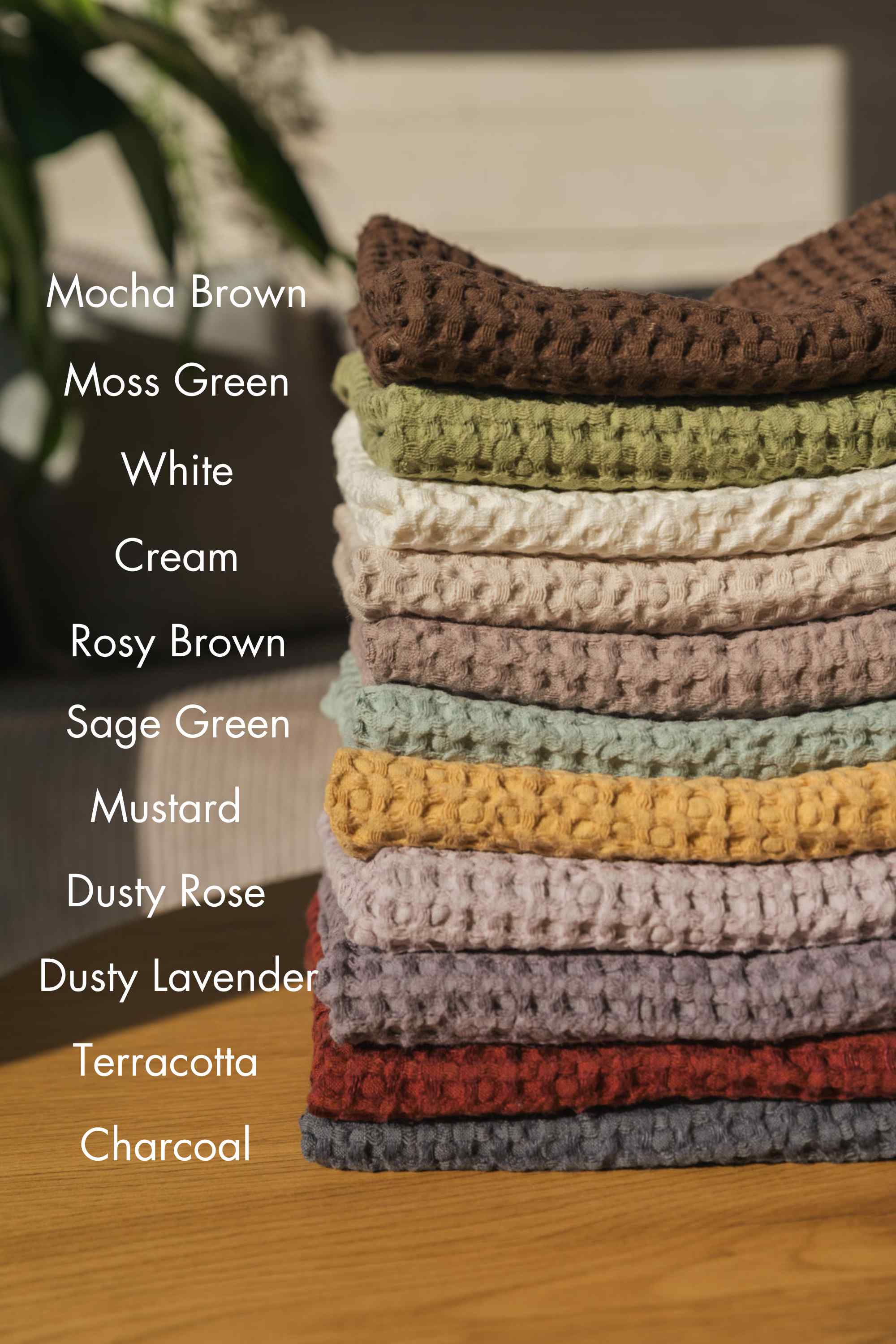 Linen waffle bed throw | ARCHIVE SALE