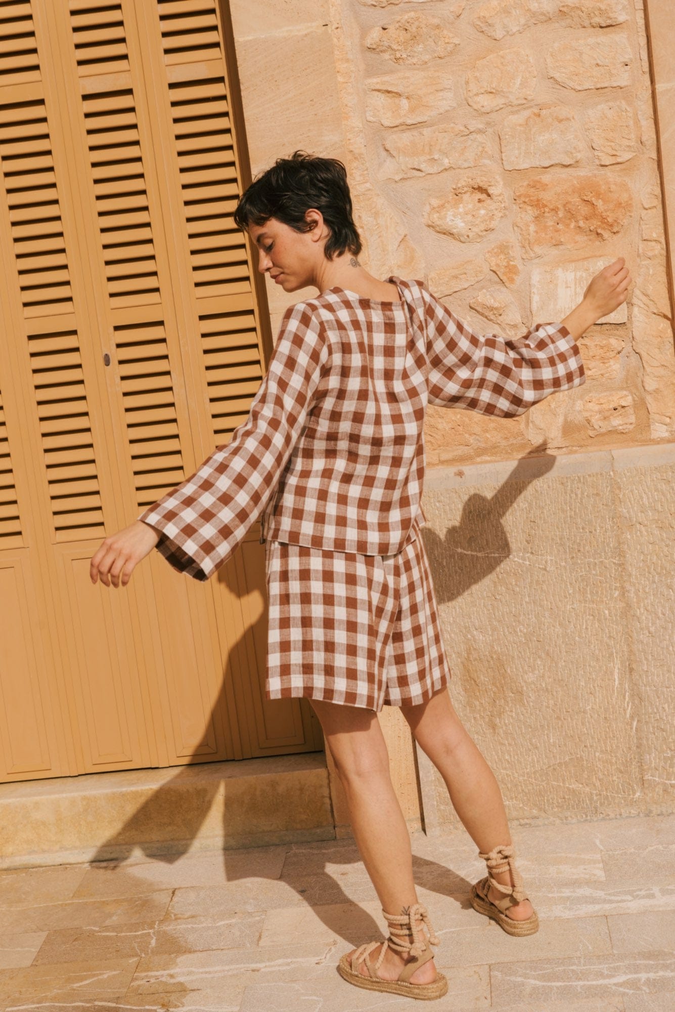 AmourLinen Linen top Adele wrap linen top Adele wrap linen top