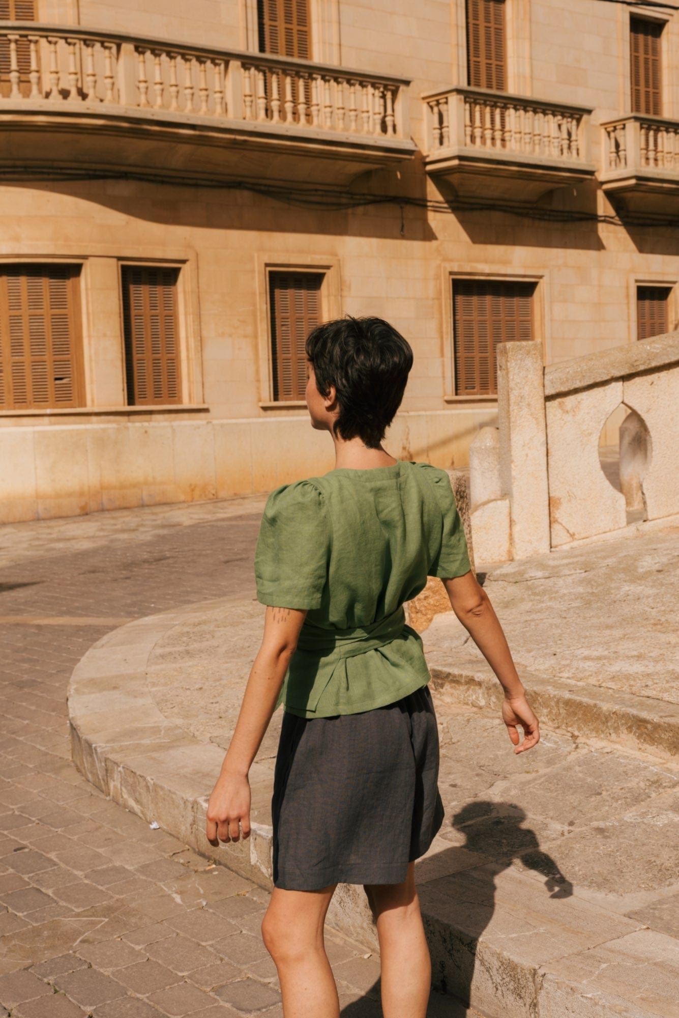 AmourLinen Linen dress Elisa wrap linen top Elisa wrap linen top