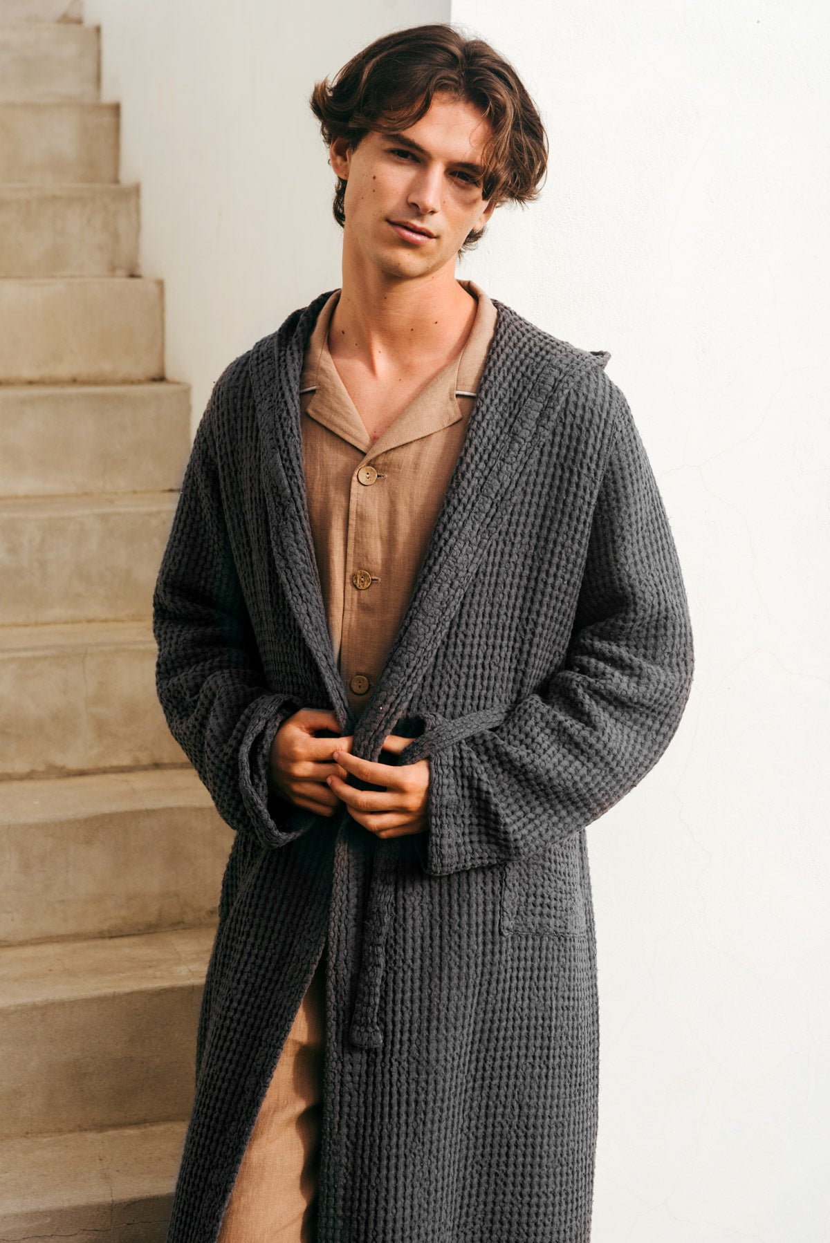 Men's Waffle bathrobe