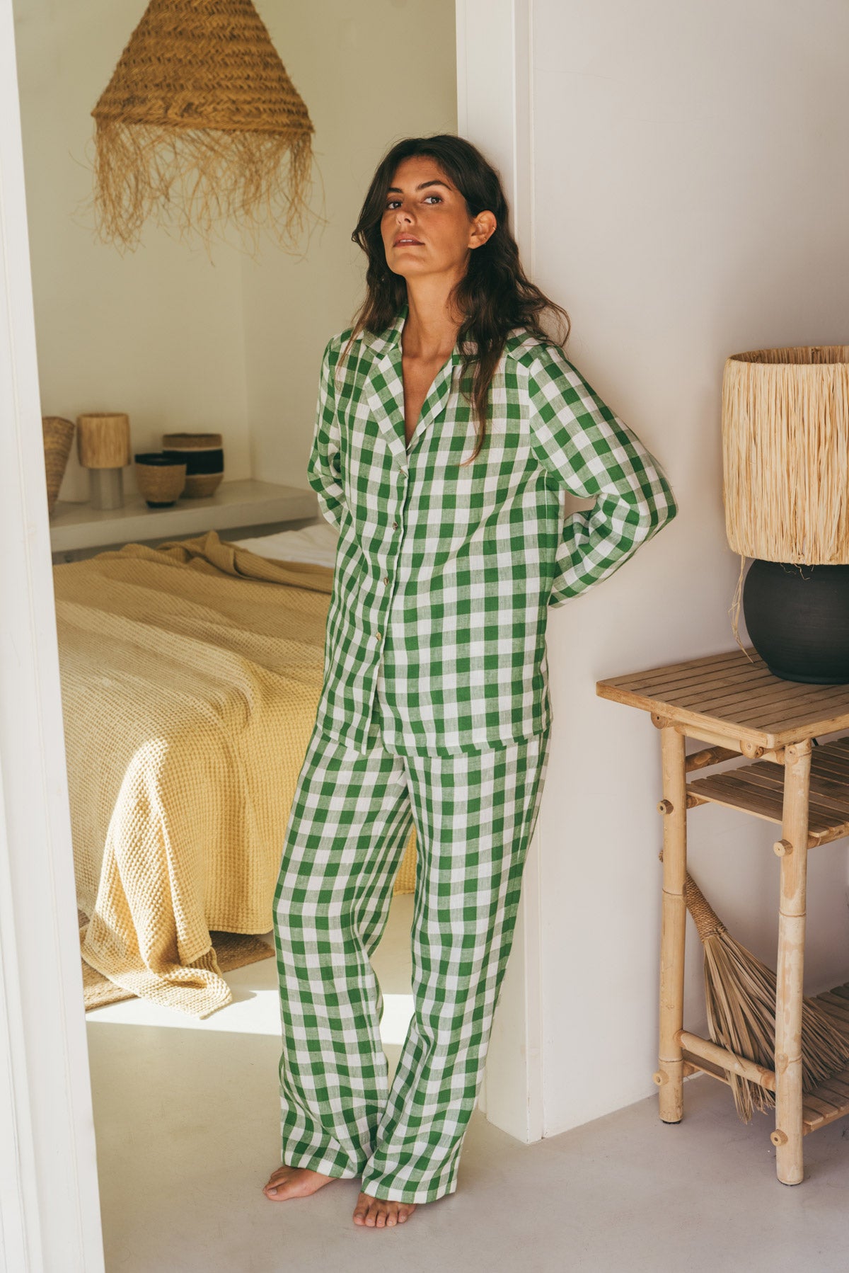 AmourLinen Linen pajama set Long sleeve pajama set Nightly Linen Pajama Set  | AmourLinen | Linen Loungewear